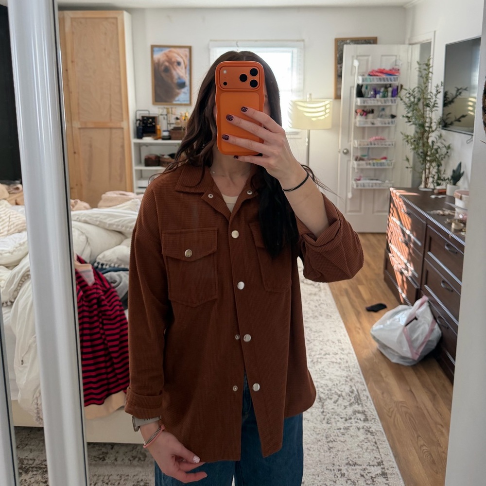 Brown Button-Up Jacket